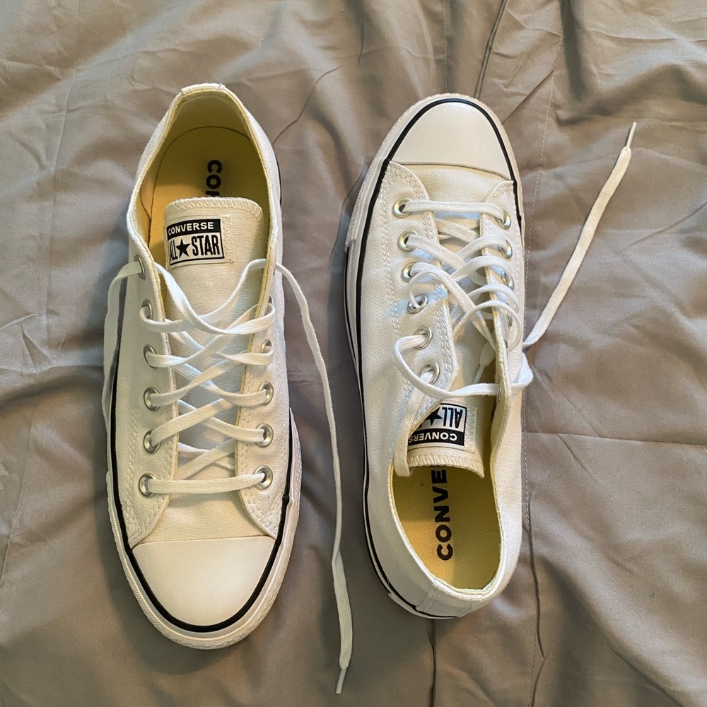 Platform white converse